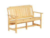 Продажа скамейка садовая со спинкой (лиственница) 1375х550х920 "дачная" в Тюмени  в интернет-магазине Vseizdereva