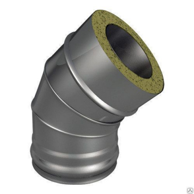 Продаем отвод сэндвич (нерж.430) d120/180х0,8/0,5х45° (теплов и сухов) в Тюмени по доступным ценам.