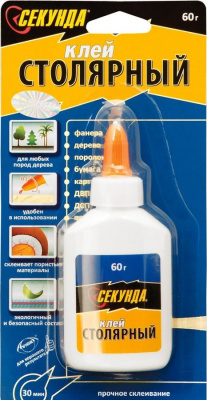 Продаем клей пва столярный "секунда" 60г (-10°c) в Тюмени по доступным ценам.